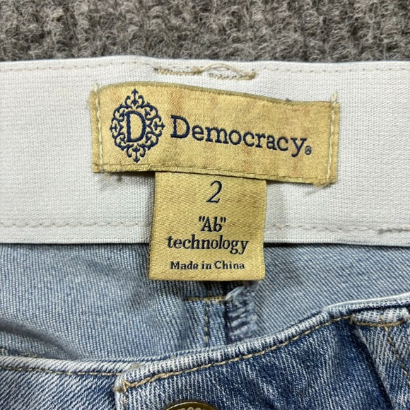 Democracy Ab Technology Womens Bootcut Jeans Size 2 Blue Denim Casual Mid Rise - Picture 3 of 9